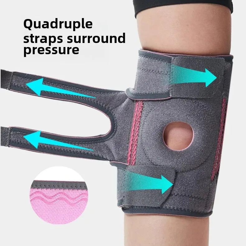 Verstellbare Kniebandage mit Patellaaussparung