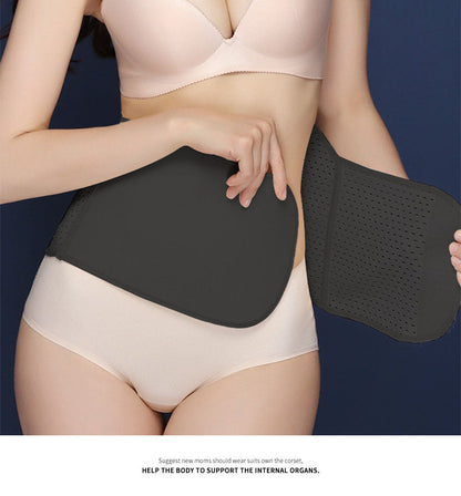 Schwarze Bauchbandage mit breitem Panel