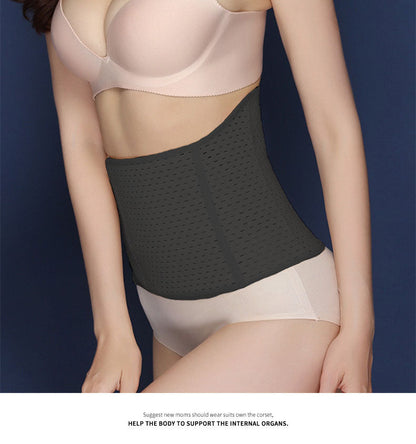 Schwarze Bauchbandage mit breitem Panel