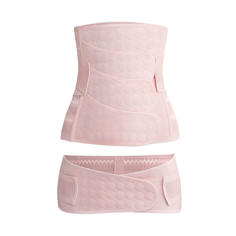 Dreistufiger Bauchgurt nach der Geburt in Rosa