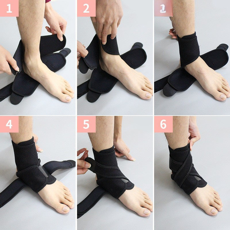 Flache Knöchel-Wickelbandage mit kurzem Abschluss