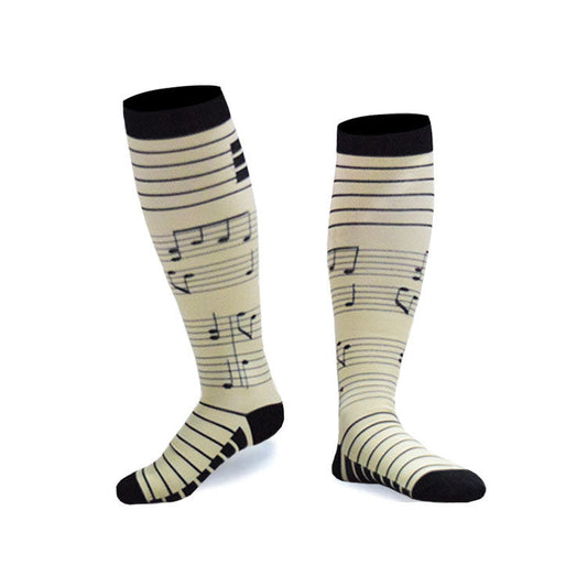 Kompressionsstrümpfe mit Musiknoten