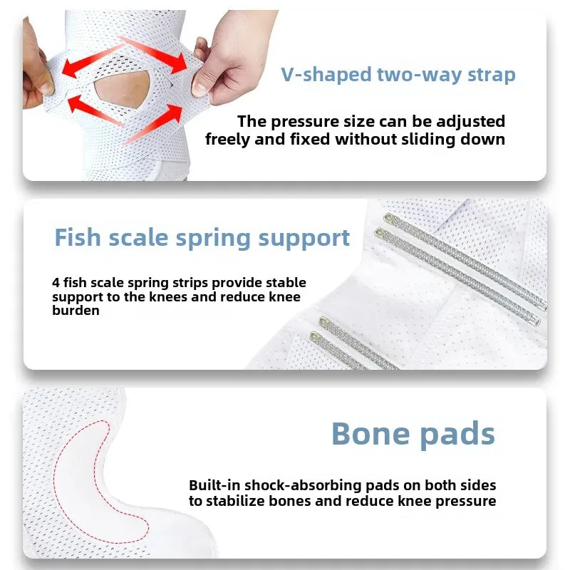 Verstellbare Kniebandage mit offener Patella