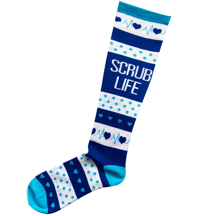 Kompressionsstrümpfe mit „Scrub Life“-Aufdruck
