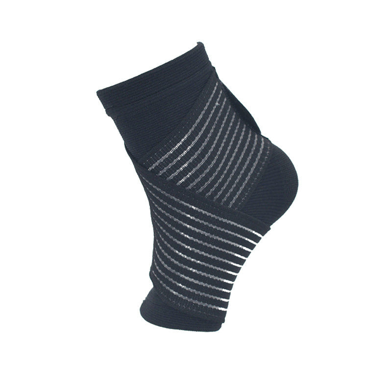 Beige Strick-Knöchelbandage mit Wickelgurt