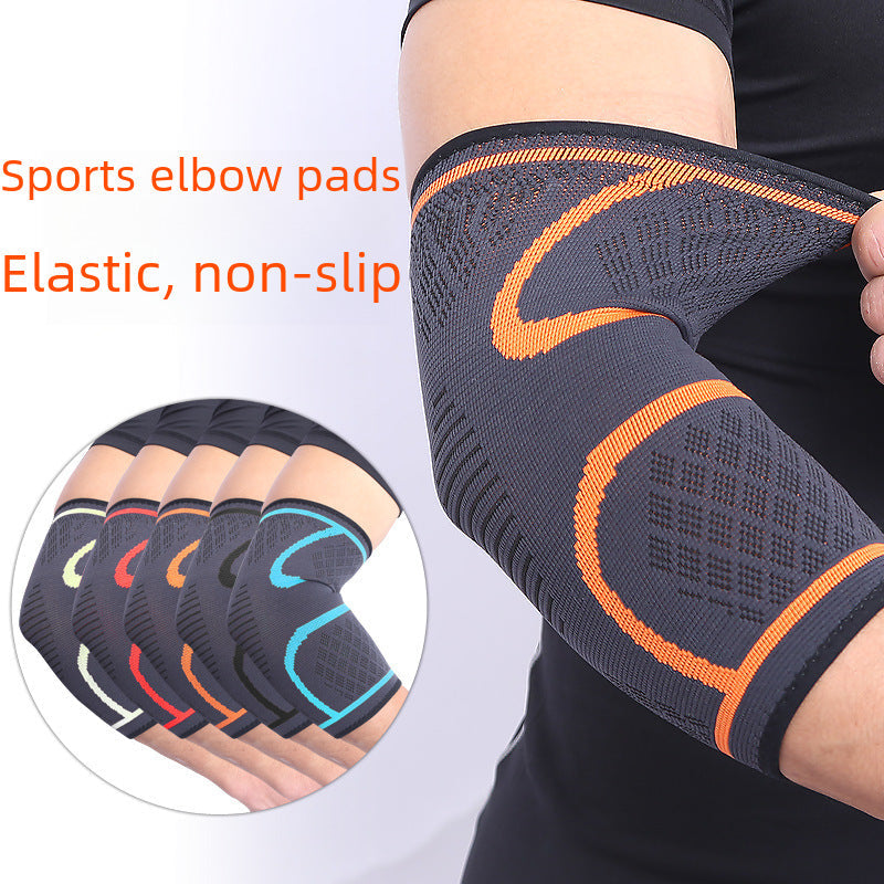 Ellenbogenbandage mit Strickzonen und farbigem Rand