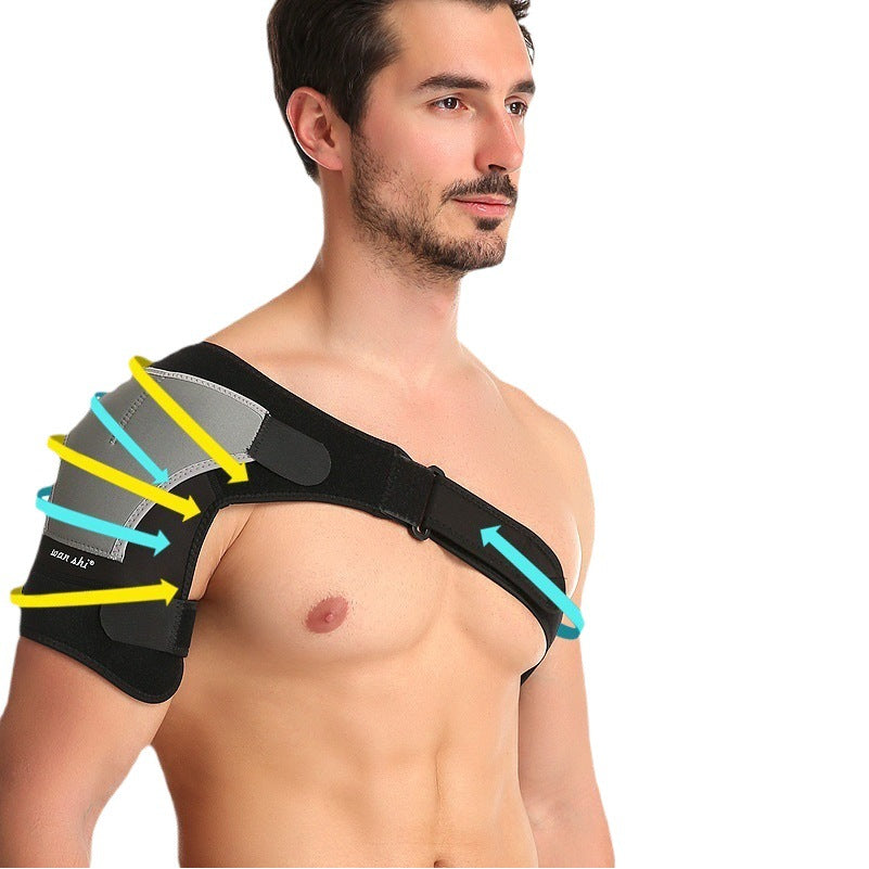 Einseitige Schulterbandage mit grauem Panel