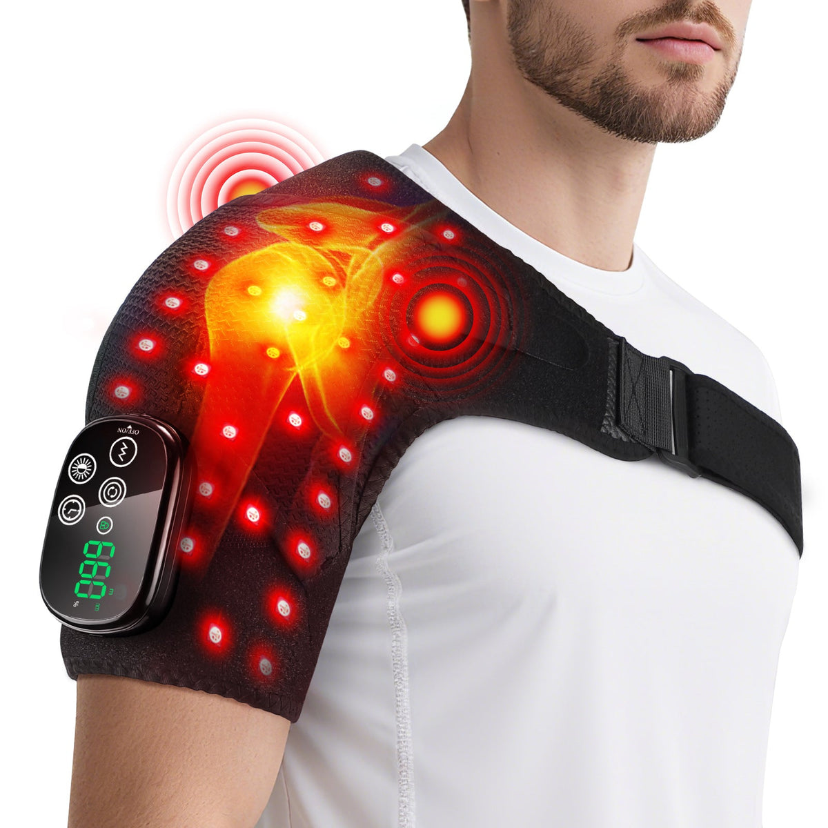 Schulter-Wärmebandage mit digitaler Steuerung