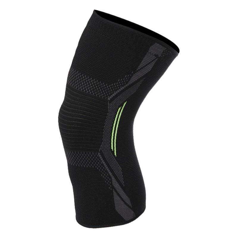 Gestrickte Kniebandage mit Kontrastrand