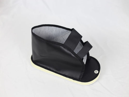 Offener Stützschuh mit Wickelverschluss