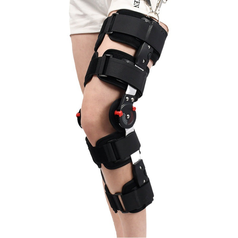 Verstellbare Kniebandage mit Gelenken und Gurten