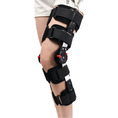 Verstellbare Kniebandage mit Gelenken und Gurten