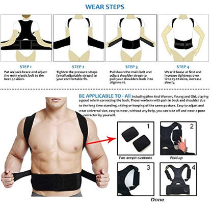 Verstellbare Bandage für den oberen Rücken