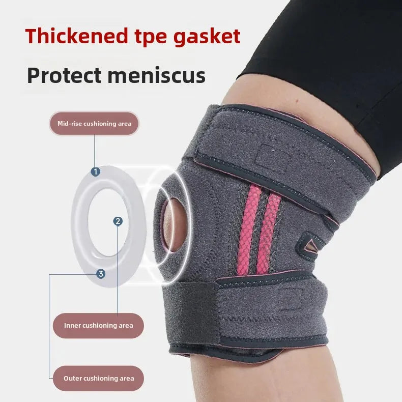 Verstellbare Kniebandage mit Patellaaussparung