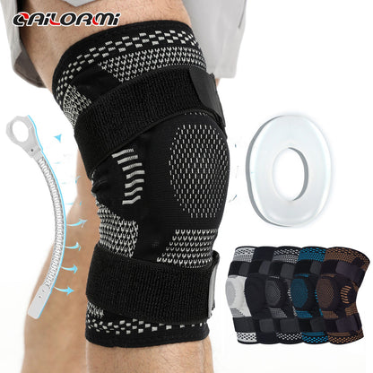 Strick-Kniebandage mit zwei verstellbaren Gurten
