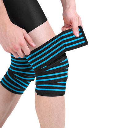 Lange Knie-Wickelbandagen mit roten Streifen