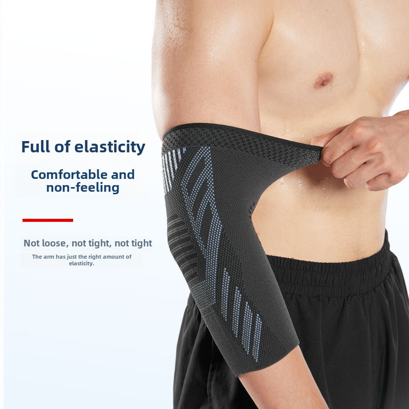 Dunkle Ellenbogenbandage mit Strickzonen