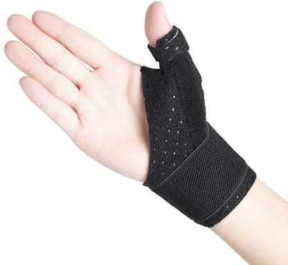 Perforierte Daumenbandage mit breitem Handgelenkgurt