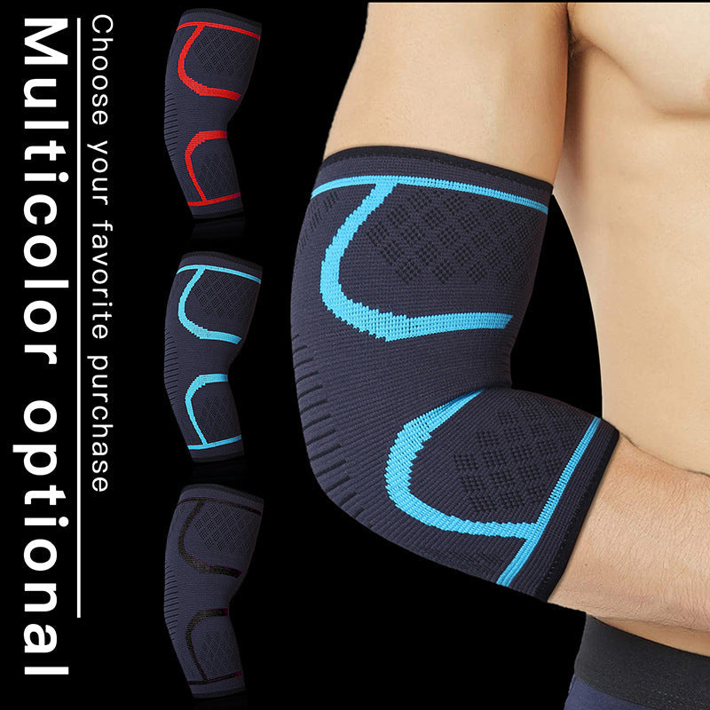 Strick-Ellenbogenbandage mit blauem Rand