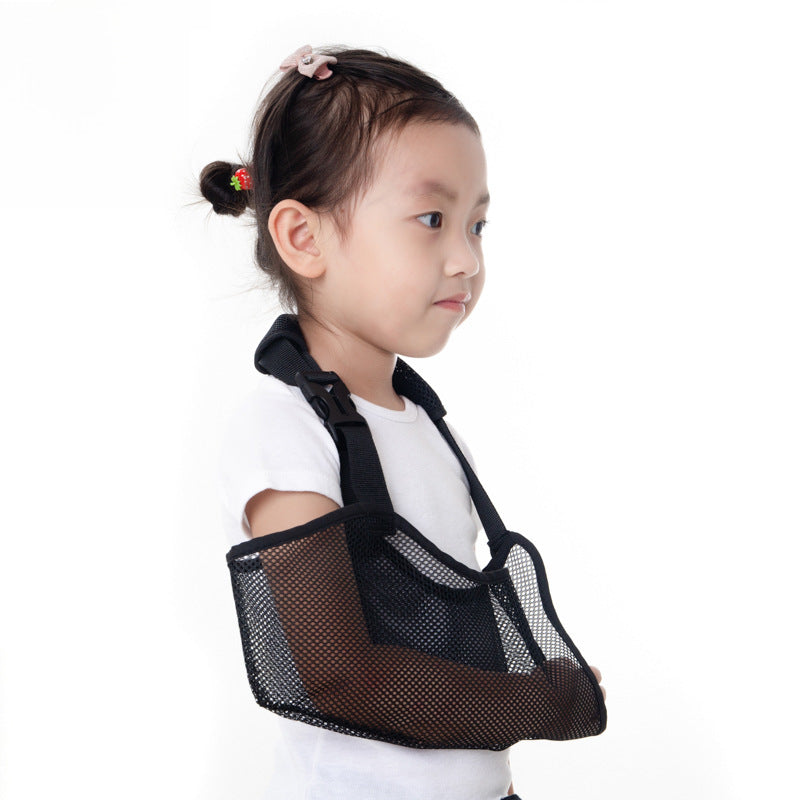 Kinder-Armschlinge aus Mesh mit Unterarmtasche