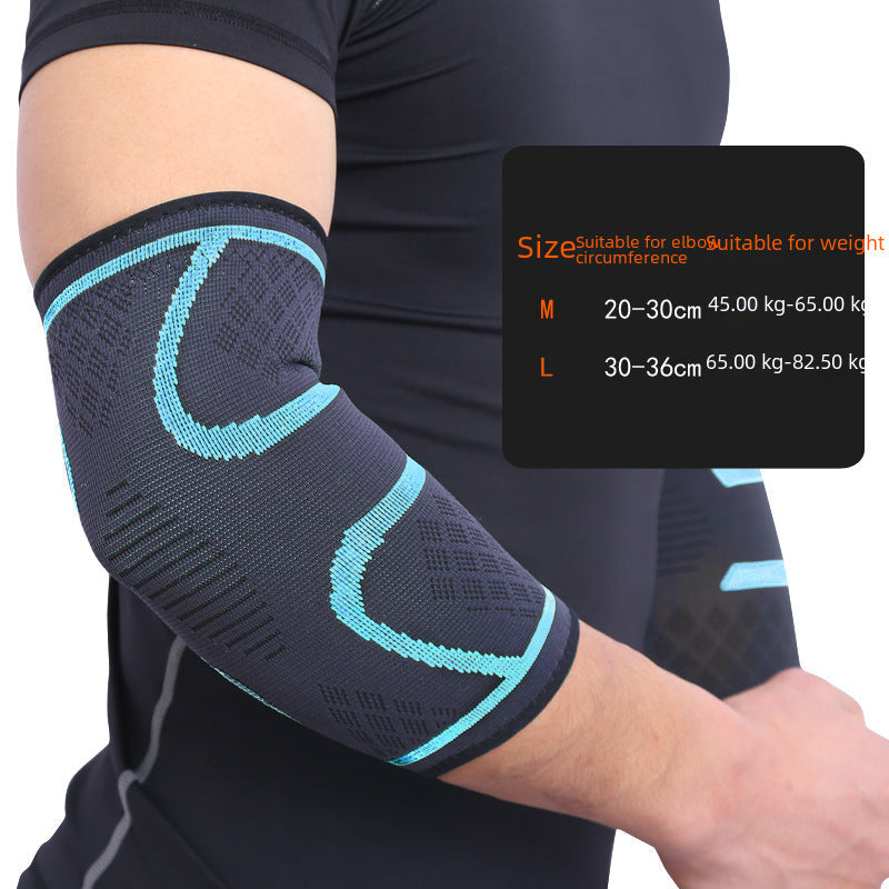 Ellenbogenbandage mit Strickzonen und farbigem Rand