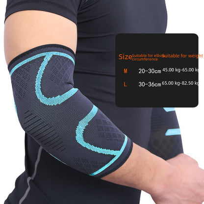 Ellenbogenbandage mit Strickzonen und farbigem Rand
