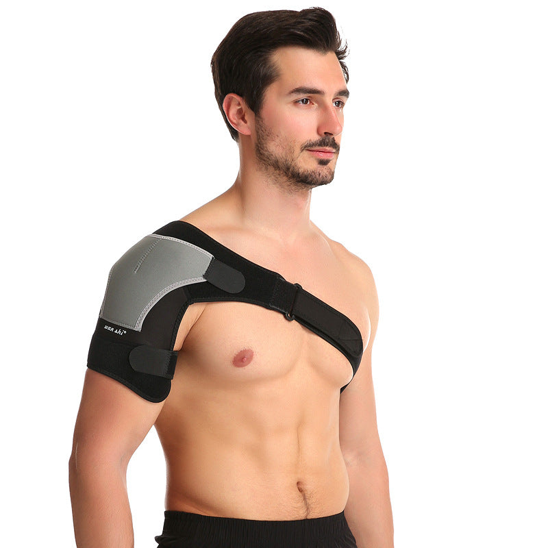 Einseitige Schulterbandage mit grauem Panel