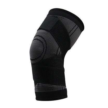 Kniebandage mit Kreuzgurt und grünem Rand