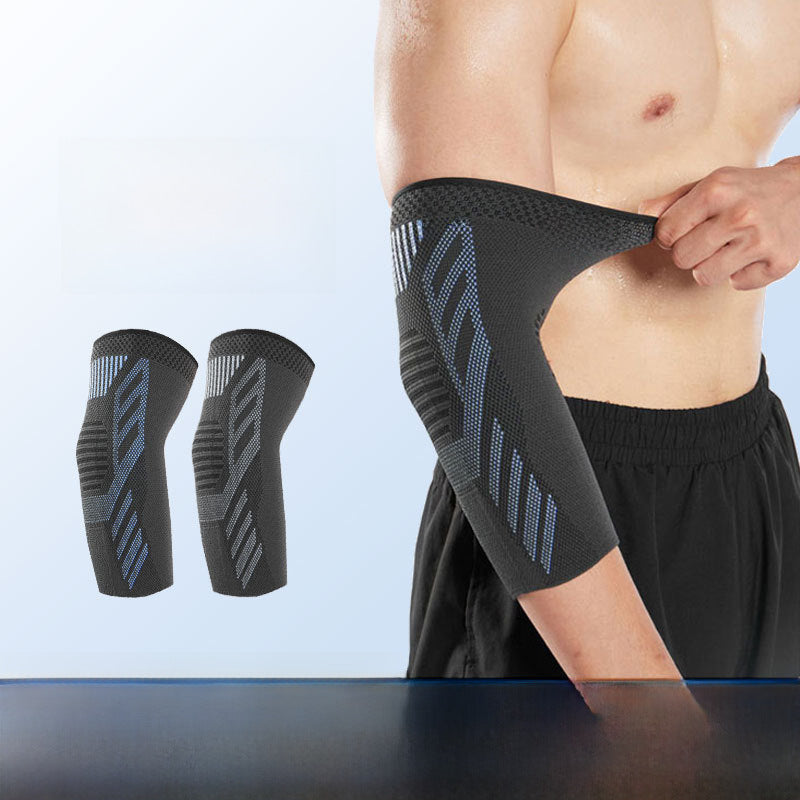 Dunkle Ellenbogenbandage mit Strickzonen