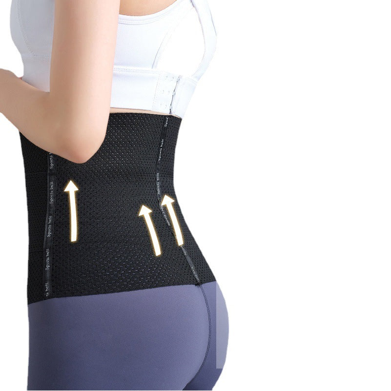 Schwarze Bauchbandage aus Mesh nach der Geburt
