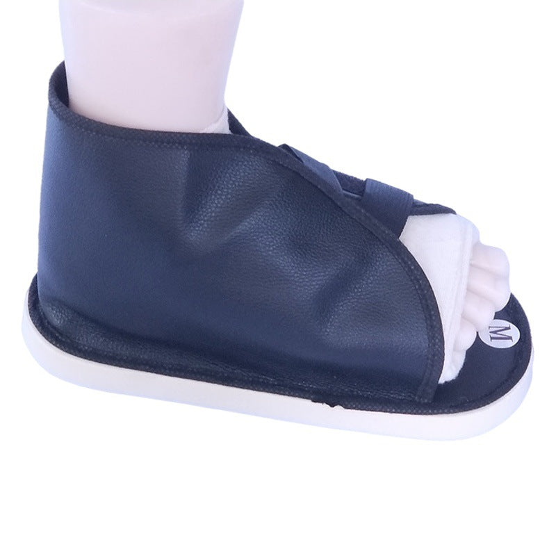 Offener Stützschuh mit Wickelverschluss