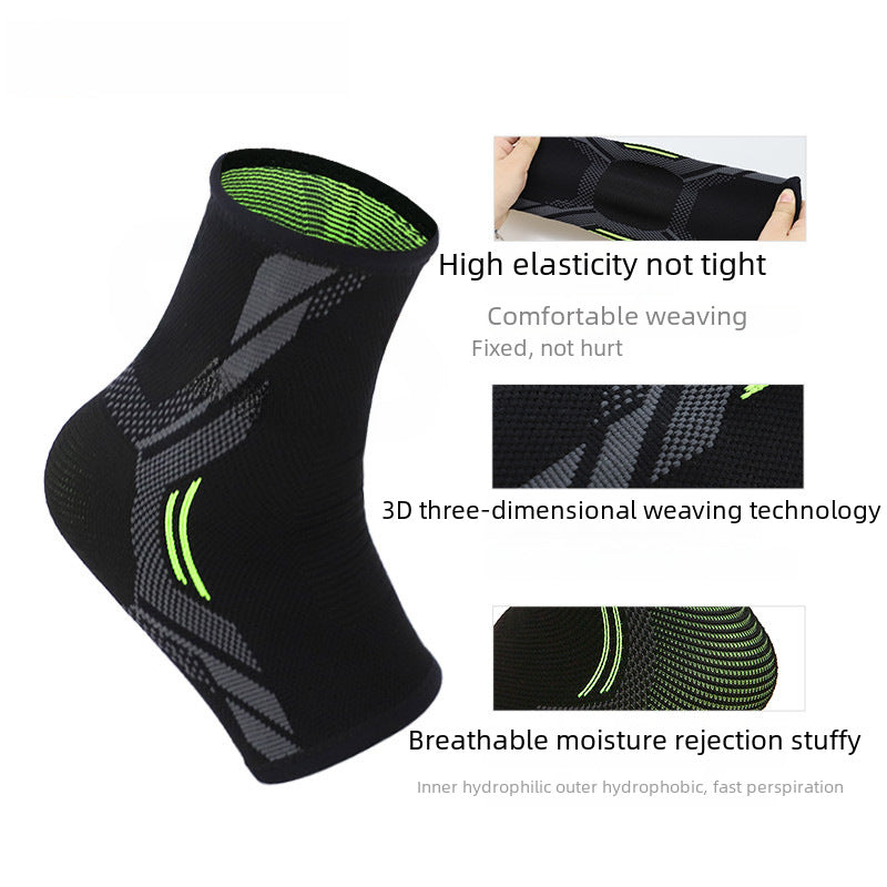Schwarze Knöchelbandage mit Strickzonen
