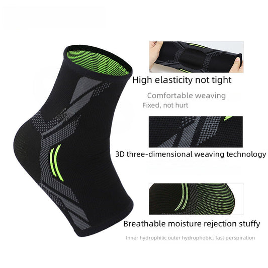 Schwarze Knöchelbandage mit Strickzonen