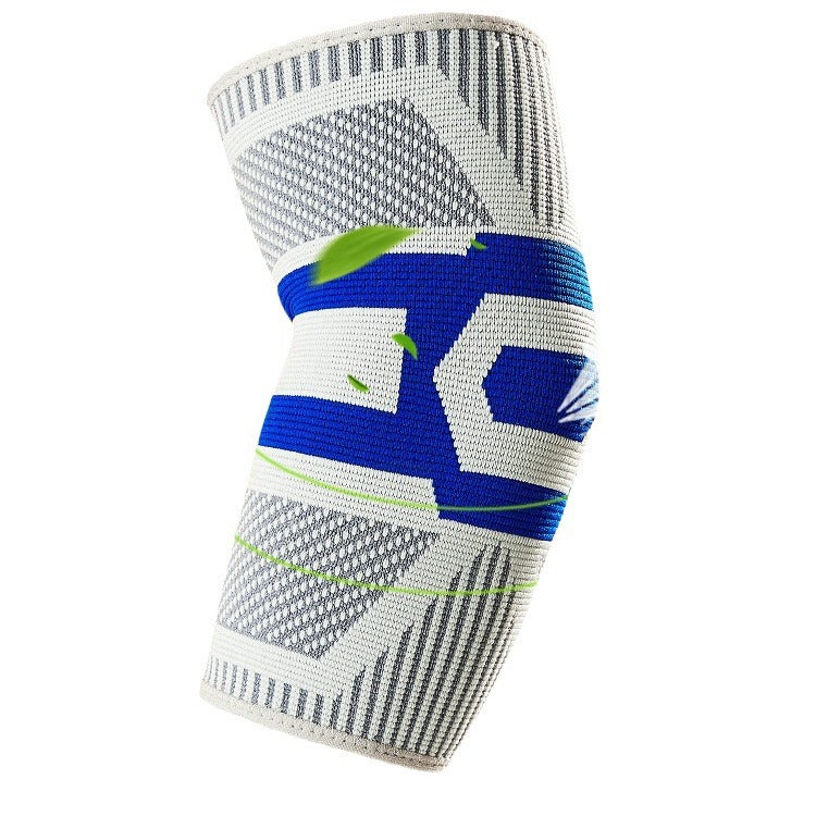 Ellenbogenbandage mit blau-grünen Strickzonen