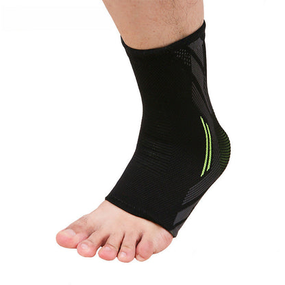 Schwarze Knöchelbandage mit Strickzonen