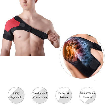 Schulterbandage mit rotem Einsatz