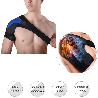 Schulterbandage mit blauem Einsatz