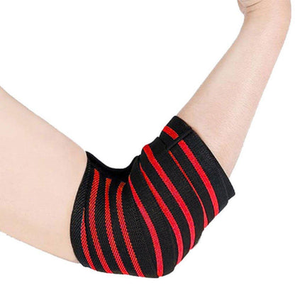 Ellenbogen-Wickelbandage mit roten Streifen