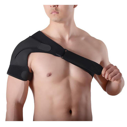 Schwarze Schulterbandage für eine Schulter