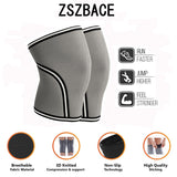 ZSZBACE Knie-Ärmel - 7 mm dicke Kompressions-Kniestütze für Gewichtheben, Powerlifting, Kniebeugen und CrossFit-Training Fitness für Frauen und Männer, 6 GRÖSSE