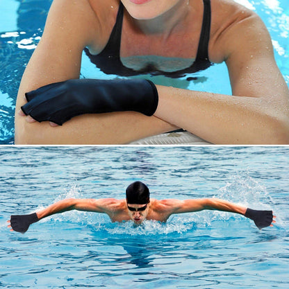 Schwimmhandschuhe mit Schwimmhäuten fürs Wassertraining