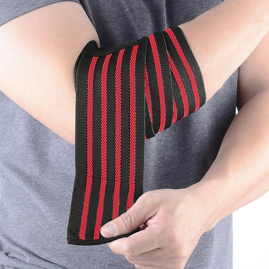 Ellenbogen-Wickelbandage mit roten Streifen