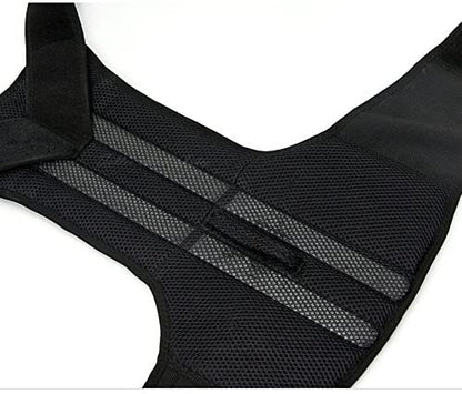 Rückenbandage mit Kreuzgurten und breitem Taillengurt