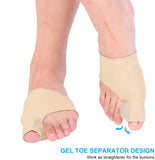 Ballenschutz, Zehentrenner hallux valgus, Bunion Glätteisen Zehengelenkschutz mit eingebautem Silikongelpad für Hallux Valgus (1 Paar)