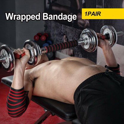 Ellenbogen-Wickelbandage mit roten Streifen