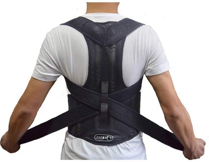 Rückenbandage mit überkreuzten Wickelgurten