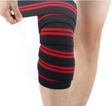 Kniebandagen Ideal für Kniebeugen, Knieorthese Gewichtheben, Powerlifting, Crossfit, Bodybuilding - 70 "L Elastic Wrap unterstützt Knie für schweres Kniebeugen und Heben - Kompressionsgurte für Männer und Frauen