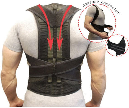Rückenbandage mit Kreuzgurten und breitem Taillengurt