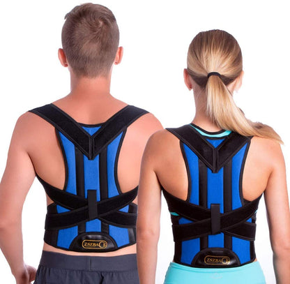 Rückenbandage mit blauem Rückenpanel