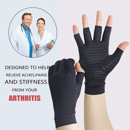 Fingerlose Kompressionshandschuhe mit Kupferfasern